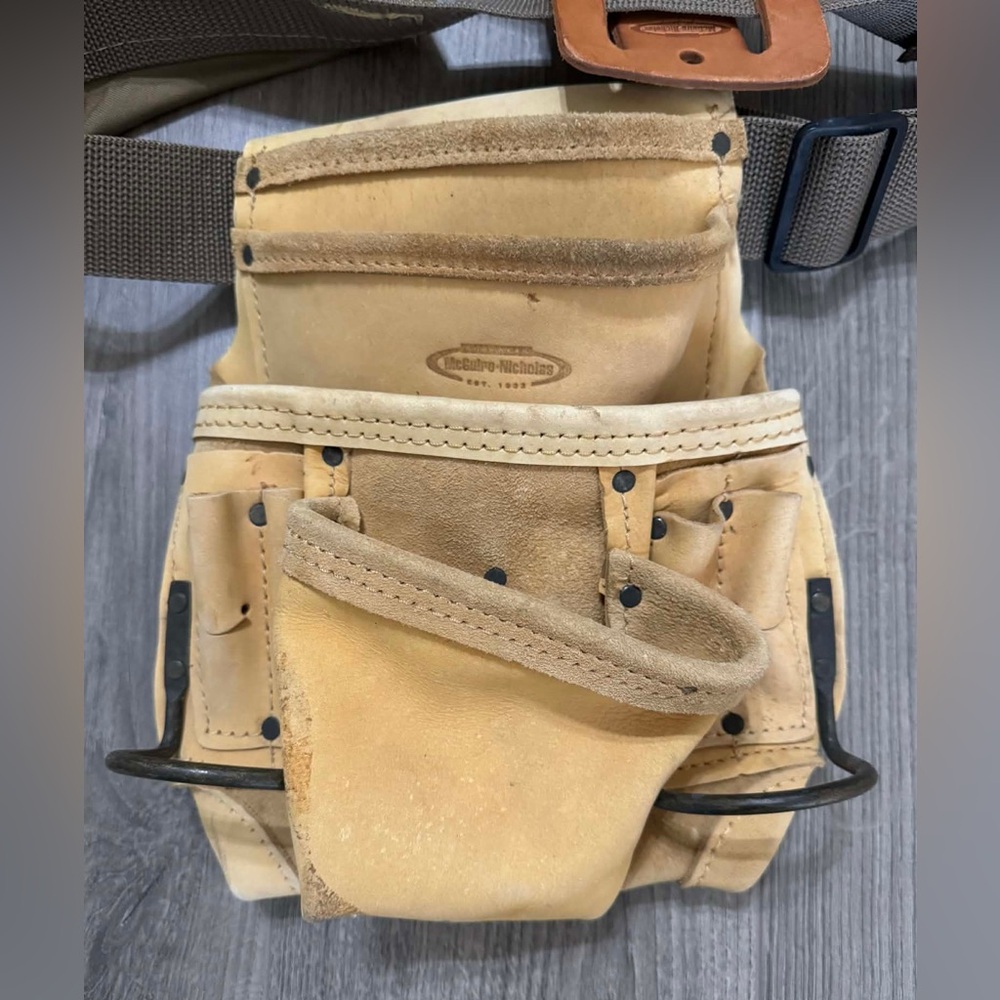 McGuire Nicholas Natural Leather Tool Belt Bag